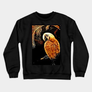 BRONZE MACAW ON BLACK Crewneck Sweatshirt